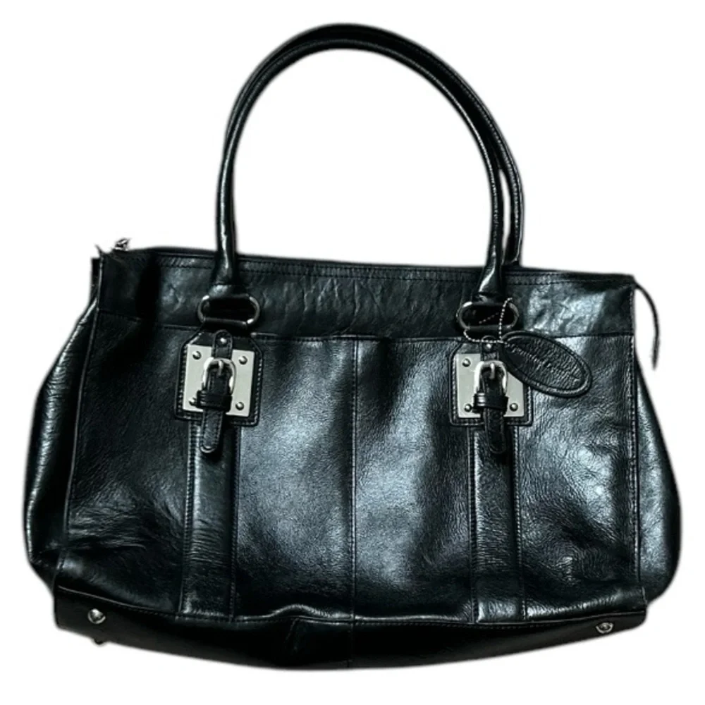 Wilsons Leather Black Computer Work Briefcase Bag